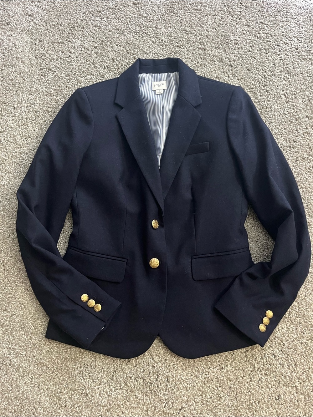 J. Crew Navy Blazer with Gold Buttons 0